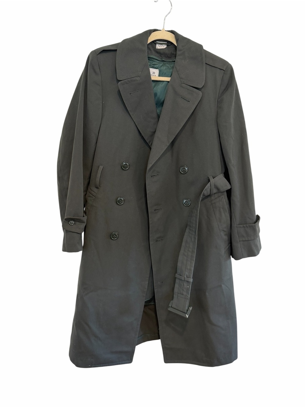 Classic Double-Breasted Trench Coat - Black